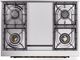 Ilve® Nostalgie II Series 36" Blue Gray Pro Style Dual Fuel Range-3