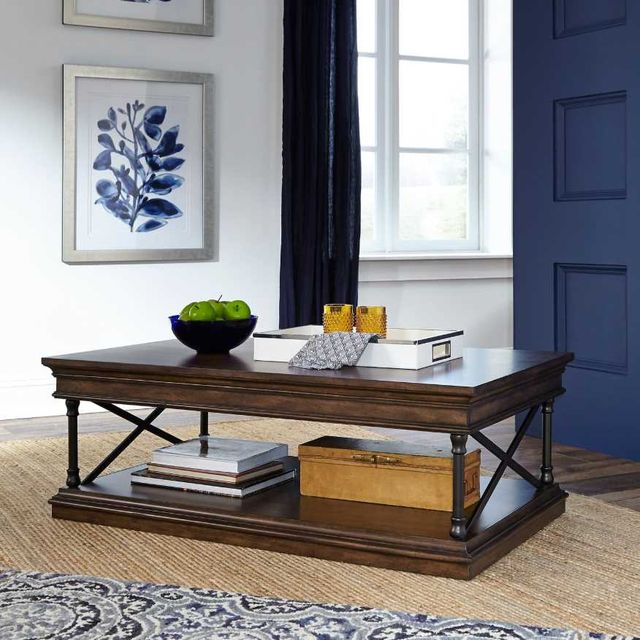 Liberty Furniture Tribeca Black/Cordovian Brown Cocktail Table-1