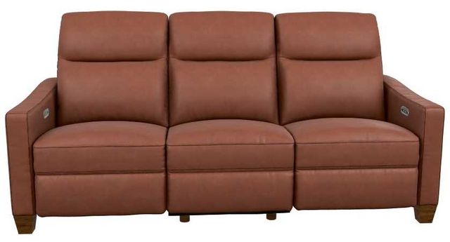 La-Z-Boy® Quinault Chestnut Leather Power Reclining Sofa with Headrest-1