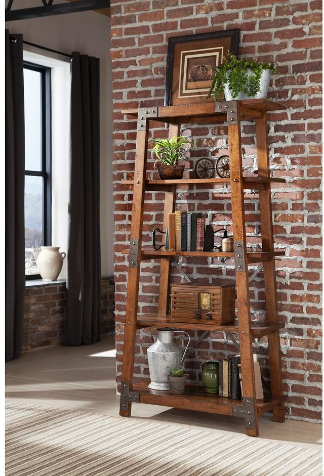 Homelegance® Holverson Gunmetal/Rustic Brown Bookcase-1