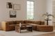 Moe's Home Collection Lowtide Amber Glow Curved Ottoman-3