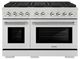 ZLINE Autograph Edition Paramount 48" 6.7 Cu. Ft. Stainless Steel Gas Range with 8 Burner DuoPro™ Cooktop and Dual Ovens with Polished Nickel Helix Handles and Accents-0