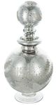 A & B Home Antique Silver 10" Glass Jar with Lid-0