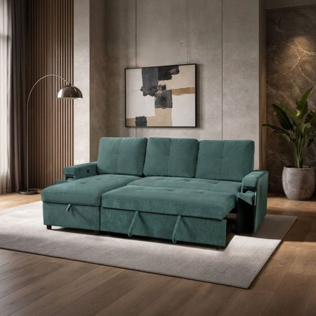 New Classic® Home Furnishings Breeze Green Sleeper Sofa-1