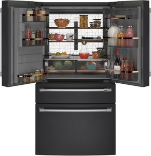 Café™ 27.6 Cu. Ft. Matte Black 4-Door French Door Refrigerator