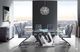 Global Furniture USA D2502 Clear Glass Top with Dark Gray/White Base-1