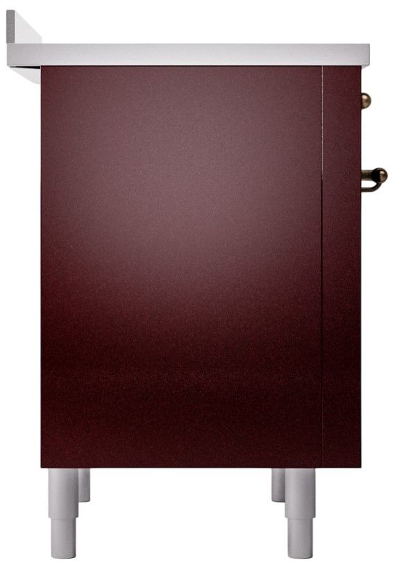 Ilve® Nostalgie II Series 36" Burgundy Pro Style Induction Range-3