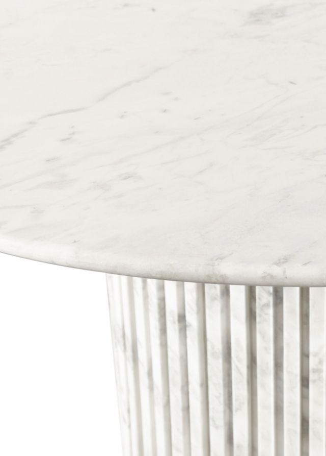 Meridian Furniture Genoa White Marble End Table-2