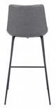 Zuo® Byron Gray Bar Chair-3