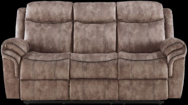 ACME Furniture Zubaida Two Tone Chocolate Reclining Sofa with Console and USB-3