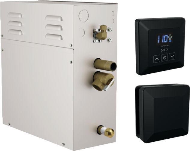 Delta Universal Showering Components SimpleSteam™ Matte Black 7.5kW Kit-0