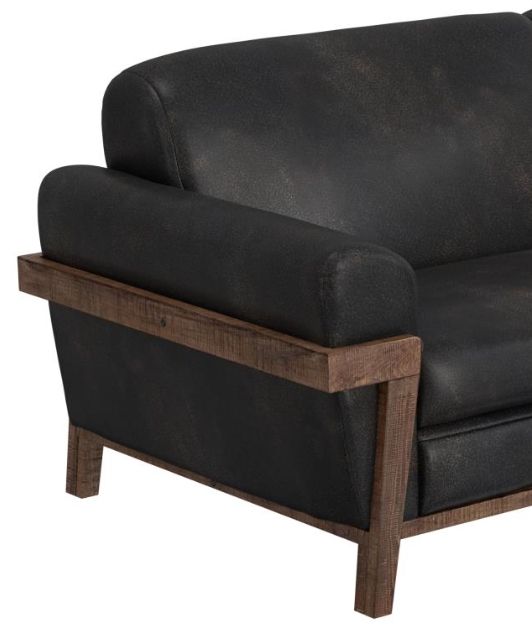International Furniture Direct Loft Brown Black/Brown Accent Chair-3