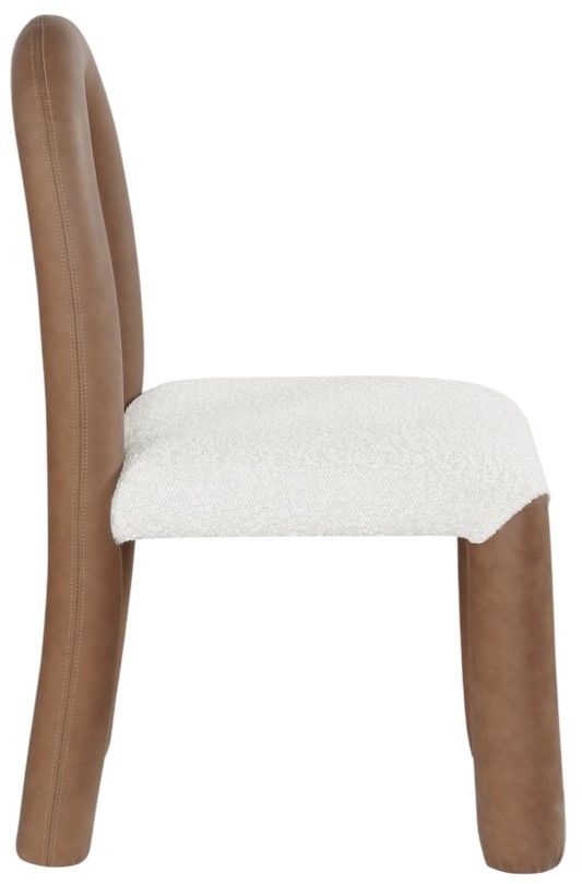 Meridian Furniture Amari Brown/Cream Upholstered Dining Chair-2