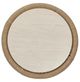 Bernards Trilogy Beige Spot Table with Brown Base-2