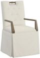 Fairfield® Customizable Dining Entree Pull Short Button Back Skirted Arm Chair-0