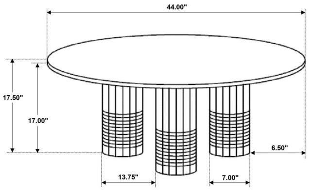 Coaster® Astoria White Round Coffee Table-2