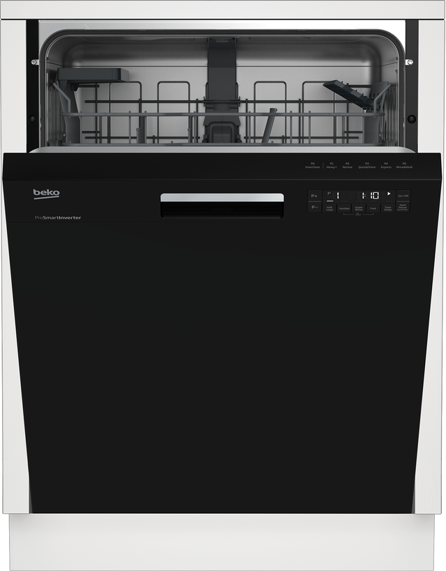 Beko 24" Black Front Control Built In Dishwasher-1