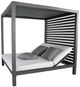 CabanaCoast® Customizable Muse Aluminum Outdoor Cabana Daybed Sling Roof with Black Panel-0