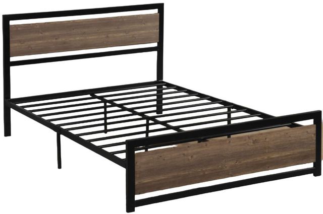 Milton Greens Stars Black Queen Metal Platform Bed-1