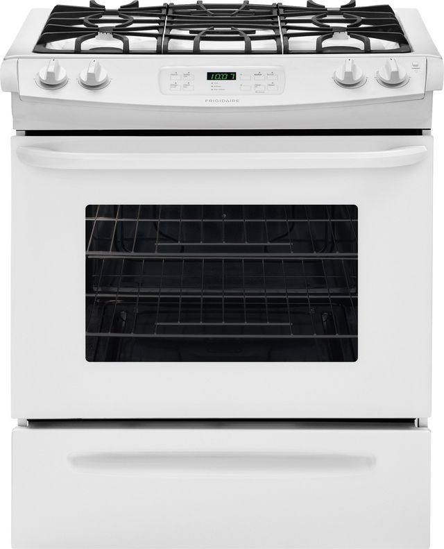 Frigidaire® 30" Slide In Gas Range-White-0