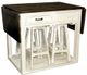 Million Dollar Rustic Brown/White Small Drop Leaf Island with 4 Stools-0