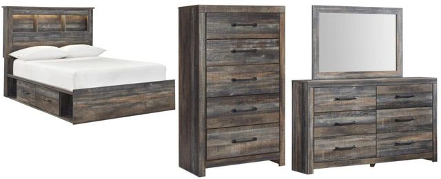 Signature Design by Ashley® Drystan 4-Piece Multi Full Bookcase Bed Set-0