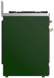 Ilve® Majestic III 30" Emerald Green Pro Style Dual Fuel Liquid Propane Range with Solid Door and Copper Trim-4