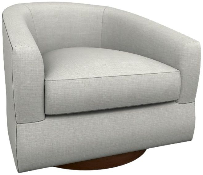 Best® Home Furnishings Customizable Ennely Swivel Barrel Chair with Dark Walnut Legs