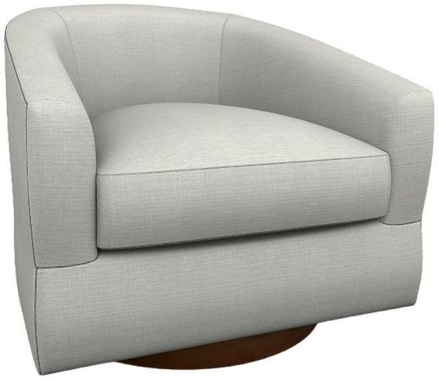 Best® Home Furnishings Customizable Ennely Swivel Barrel Chair with Dark Walnut Legs-0