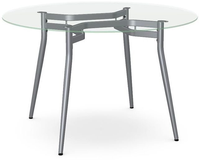 Amisco Customizable Alys 30" Glass Top Round Table-0