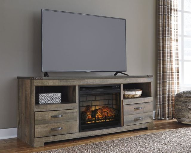 Signature Design by Ashley® Trinell Brown TV Stand with Electric Fireplace-4