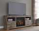 Signature Design by Ashley® Trinell Brown TV Stand with Electric Fireplace-4