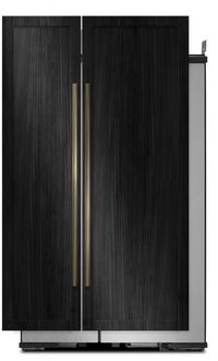 front view of the JennAir® 48 in. 29.4 Cu. Ft. Panel Ready Built In Counter Depth Side-by-Side Refrigerator