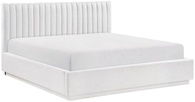Homelegance® Mulvane Natural White Eastern King Platform Bed-0