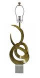 A & B Home Gold/White Aluminum Sculpture Table Lamp-2