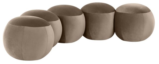 Meridian Furniture Apollo Taupe 75" Upholstered Bench-0