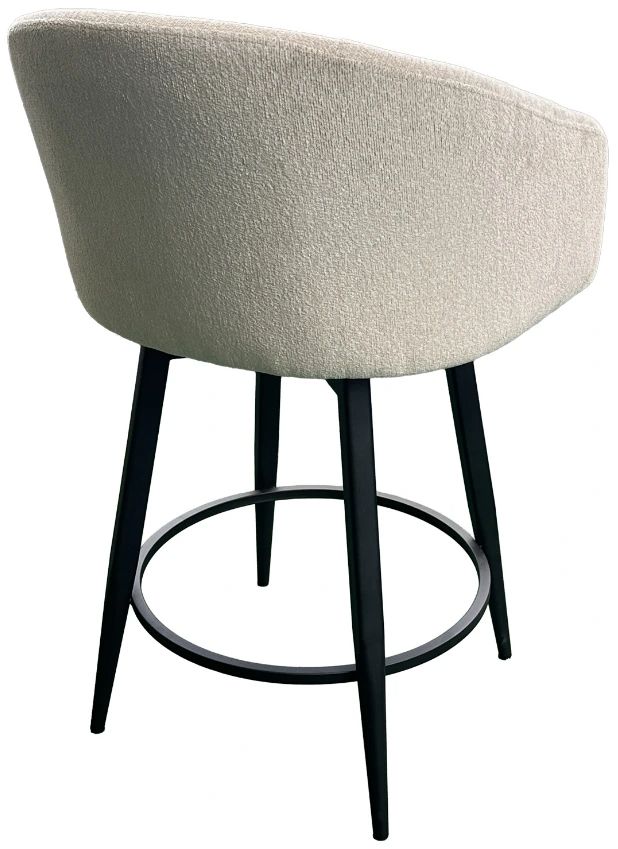 Intercon Champagne Metal Base Barstool with Barrel Seat-4