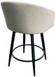 Intercon Champagne Metal Base Barstool with Barrel Seat-4