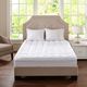 Olliix by Madison Park White Overfilled Plush Waterproof Full Cloud Soft Mattress Pad-1