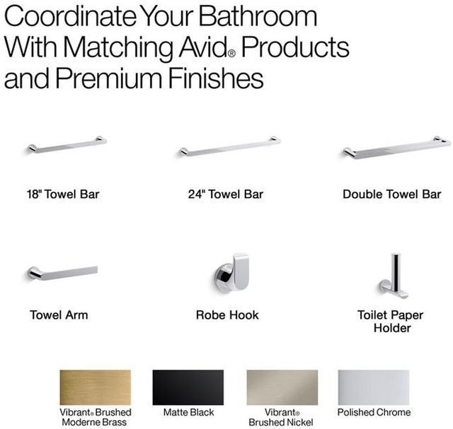 KOHLER® Avid® Vibrant Brushed Nickel Covered Toilet Paper Holder-2