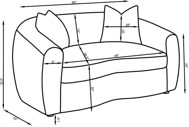 Coaster® Isabella 3-Piece Sand Fabric Upholstered Sofa Set-3