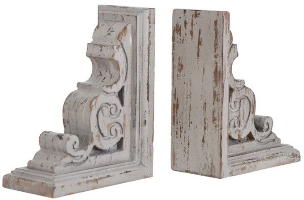 Stylecraft Tradition 2-Piece White Book Ends-1