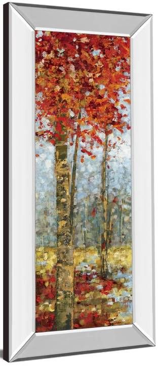 Classy Art Crimson Woods I by Carmen Dolce Mirrored Frame Wall Art-1