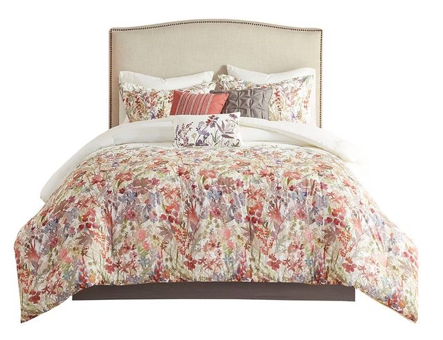 Olliix by Madison Park Mariana 7 Piece Multi California King Cotton Printed Comforter Set-0