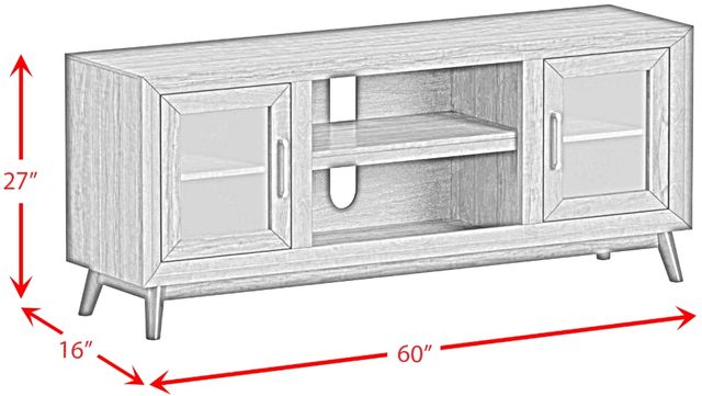Elements International Santa Barbara Walnut 60" TV Console-1