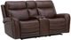 Liberty Furniture Blair Cognac Leather Dual Zero Gravity Power Reclining Loveseat with Console-0