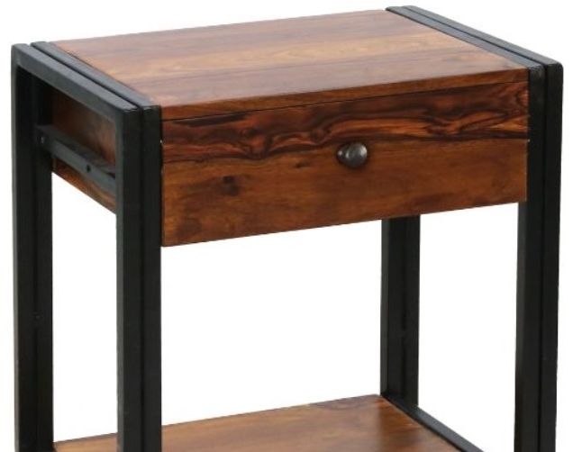 Jaipur Furniture Shipra Black/Brown Bedside Table-1