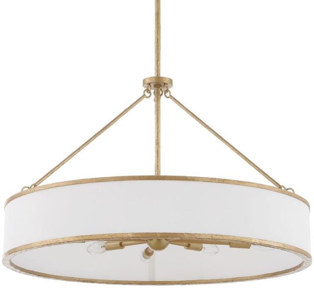 Uttermost® Algiers Gold/White 8-Light Pendant-3