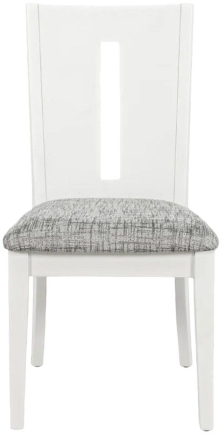 Jofran Inc. Urban Icon Gray/White Slotback Dining Side Chair-2