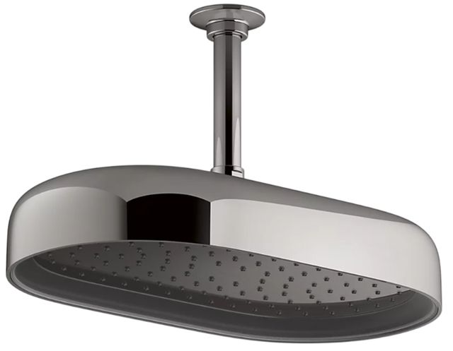KOHLER® Statement® Vibrant Titanium 2.5 GPM Oblong 14" Single-Function Rainhead-0